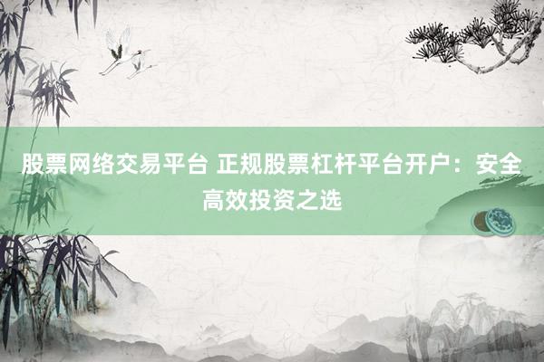 股票网络交易平台 正规股票杠杆平台开户：安全高效投资之选