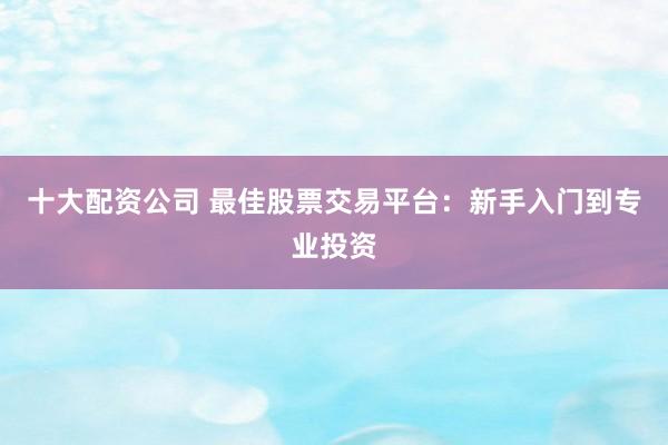 十大配资公司 最佳股票交易平台：新手入门到专业投资