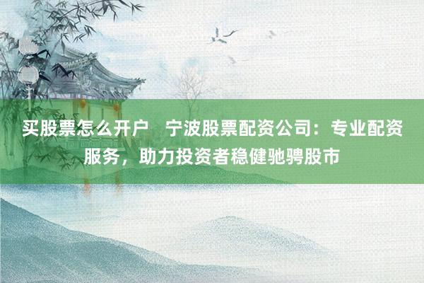 买股票怎么开户   宁波股票配资公司：专业配资服务，助力投资者稳健驰骋股市