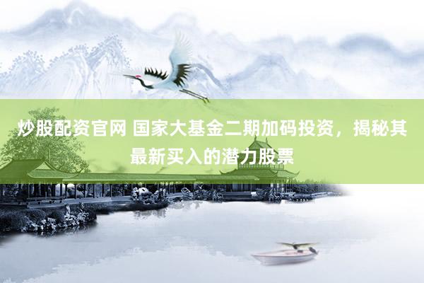 炒股配资官网 国家大基金二期加码投资，揭秘其最新买入的潜力股票